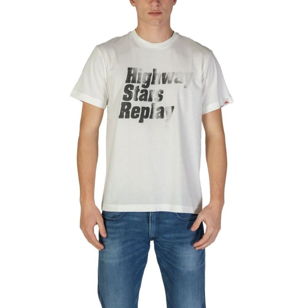 Replay White Cotton Men's T-Shirt